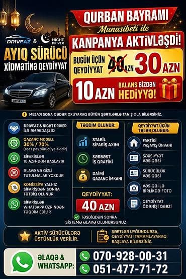 afsiant isi: Taksi sürücüsü tələb olunur — 1