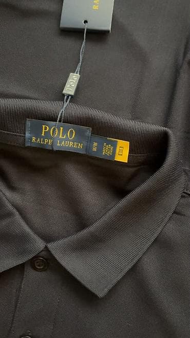 futbolklar: Polo Ralph Lauren t‑shirtləri (klassik polo) - Rəng: tünd göy/qaraya — 2