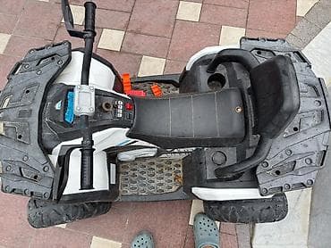 maşa paltari: Uşaq üçün elektrikli ATV (kvadrosikl) - Rəng: ağ-qara, idman — 3