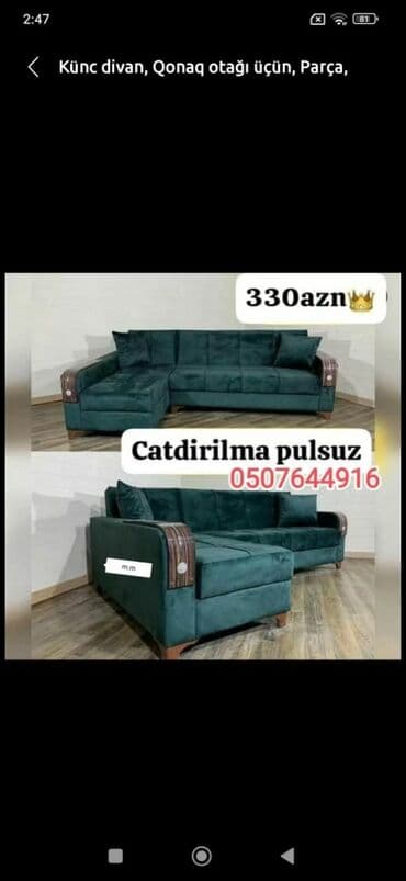 mingəçevirdə divan: Künc divan, Yeni, Açılan, Bazalı, Parça, Şəhərdaxili pulsuz çatdırılma — 9