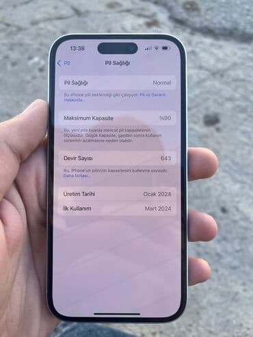 iphone 16 qiymət: IPhone 15, 256 GB, Blue Titanium, Face ID — 6