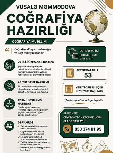 abituriyent: Repetitor, Coğrafiya, Abituriyent hazırlığı — 1
