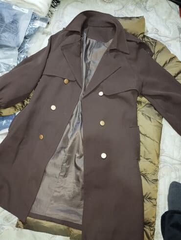 hicablı geyim: Palto, XL, rəng - Qəhvəyi — 1