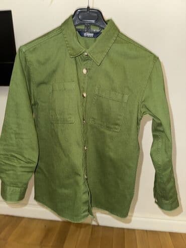 payiz pencekleri: Uşaq geyim dəsti – 2 məhsul 1) Yaşıl köynək (LC Waikiki) - Klassik — 1