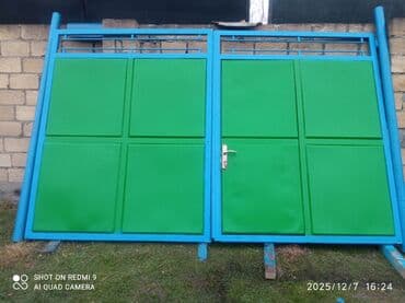 Divar kağızları, oboy: İşlənmiş Dəmir Həyət darvazası, Yana açılan, Mexaniki, Qapı ilə, rəng - Yaşıl, Kredit yoxdur, Ödənişli çatdırılma — 2