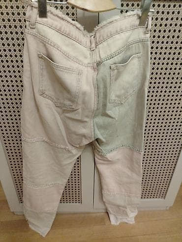 jeans salvar: Brend: Trendyol Məhsul: Qadın patchwork cins şalvar - Rənglər: solğun — 3