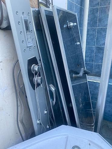 qapi ustu: Buxarlı duş kabinəsi – künc tipli, şüşə və alüminium profilli — 4