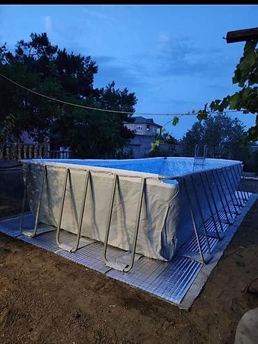 🏊 Matorlu Karkas Hovuz Satılır 📐 Ölçüsü: 7.44 m × 3.66 m ⚙️ Matorludur