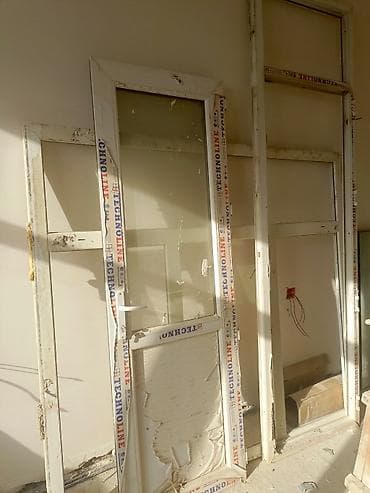 balka: PVC pəncərə və balkon qapısı dəstləri - Material: ağ rəngli PVC — 2