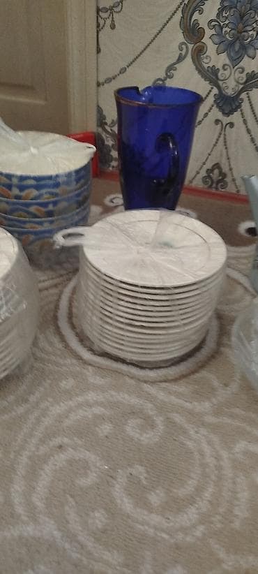 konfet qabi: Şüşə/Kristal meyvə-şirniyyat qabları dəsti - Material: şəffaf şüşə — 7