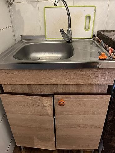 qaz pecı: İki gözlü qaz plitəsi və mətbəx moykası dəsti - Qaz plitəsi: 2 ocaq — 5