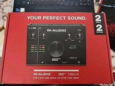 monitir: M-Audio AIR 192|4 USB Audio İnterfeysi - 2 giriş / 2 çıxış USB audio — 2