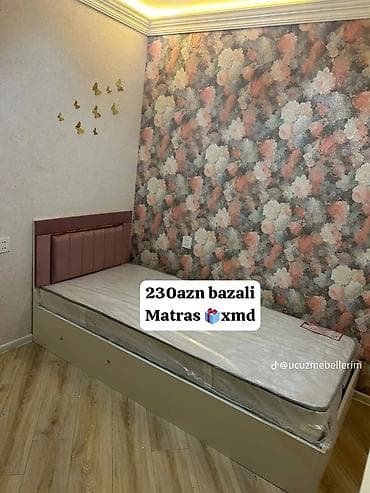 levent mebel: Yeni, Təknəfərlik çarpayı, Bazalı, Matras ilə, Siyirməsiz — 1