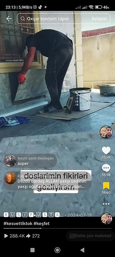 döşeme: Kafel kermaqranit isləri gorurəm.20 ilə yaxindi.əlaqə nomrəm0708770507 — 4
