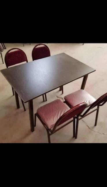 stul ev ucun: Qonaq otağı üçün, Yeni, Açılmayan, Kvadrat masa, 4 stul — 8