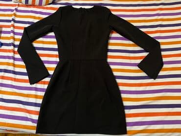 qadın ucun donlar: Qara rəngli zərif qadın paltarı - Klassik siluet: bel vurğulu — 2