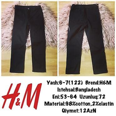 hamile walvari: Yash:6-7(122) Brend:H&M Istehsal:Bangladesh Eni:53-64 Uzunluq:72 — 1