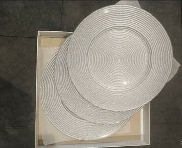 vesiqe qablari: Обеденный набор, цвет - Серебристый, Стекло, 6 персон, Германия — 4