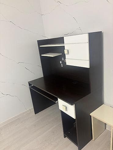 kombi satiram: Düz masa, Polkalı, Siyirməli, MDF — 3