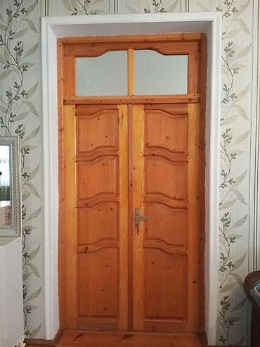 qtaq qapısı: İkiqat otaq qapıları – dəst - Model 1: Təbii ağacdan ikiqat iç məkan — 1