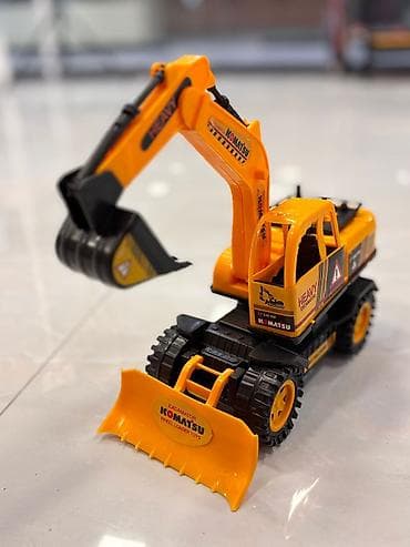 kukla evi: Uşaq oyuncağı – Komatsu tərzində ekskavator/buldozer maşını - Rəng — 2