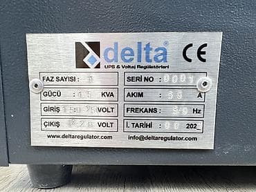 demir qapi gence: Delta AC Voltaj Regülatörü – Servo Kontrol Texniki göstəricilər: - — 3
