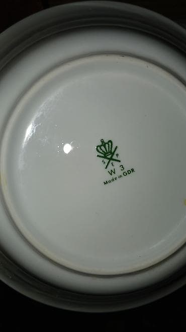 Nahar dəsti, rəng - Ağ, Farfor, Bohemia, 6 nəfərlik, Çexiya