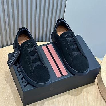 ayaggabı: Zegna Triple Stitch Suede Sneakers Pulsuz Çatdırılma və Vatsap Aktivdi — 7
