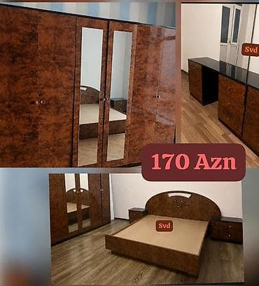 Yataq desti 170 manat Taxt .dolab termo ve 2 tumba Dolabin olcusu — 1
