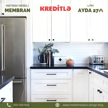 əncir cemi: Sifarişlə mətbəx dəsti, Özü çəkən petlələr, Sadə laminat, Kredit var, Pulsuz çatdırılma — 8