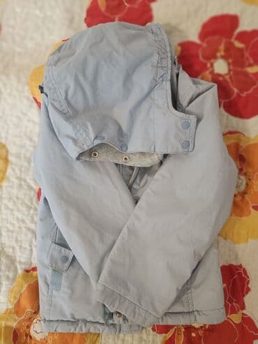 Uşaq üçün mavi rəngli qış/yaz gödəkçəsi – içi çıxarılan flis astarlı