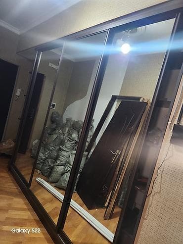 ref: İşlənmiş, 3 qapılı, Güzgülü, Qəhvəyi, Taxta, Kupe, Düz dolab — 6