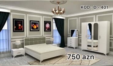 односпальная кровать: 2 односпальные кровати, Трюмо, Шкаф, 2 тумбы, Азербайджан, Новый — 1