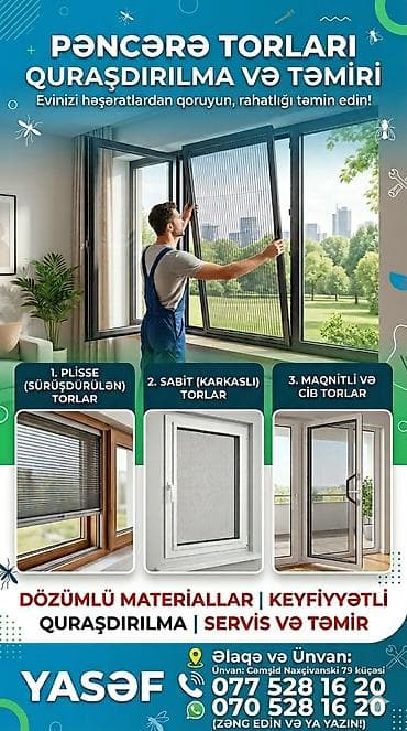 playstation təmiri: Pəncərə torları – quraşdırılma və təmir xidməti Evinizi həşəratlardan — 1