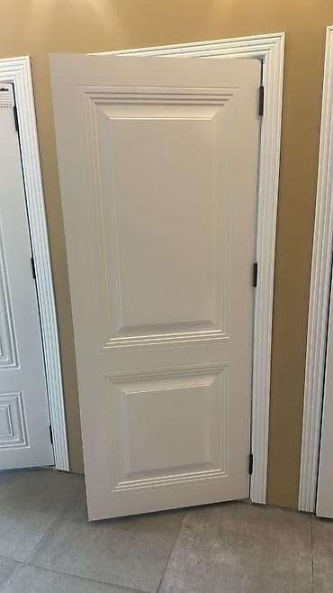 manqal üstü: 4luk mdf, kraska otaq qapıları. Ağ rəngli daxili qapı – klassik — 4