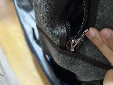 İdman və istirahət: Böyük ölçülü idman/səyahət çantası - Rəng: tünd boz (melanj) - — 4