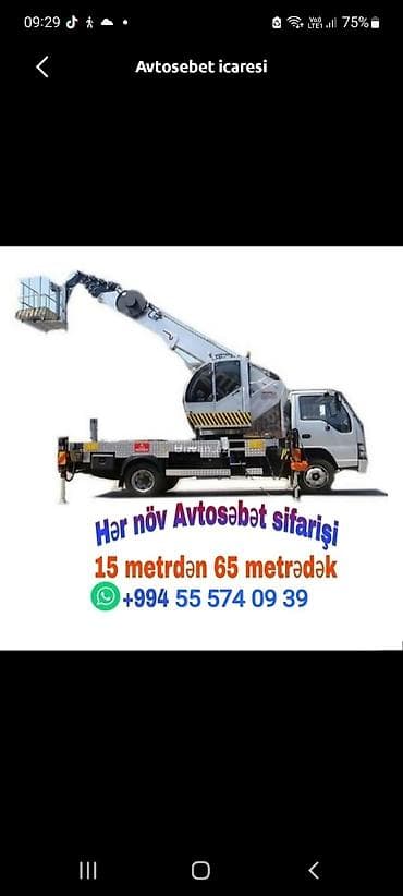 kamera video: Fasad və hündürlükdə işlər üçün avtokran/avtoqaldırıcı icarəsi və — 1