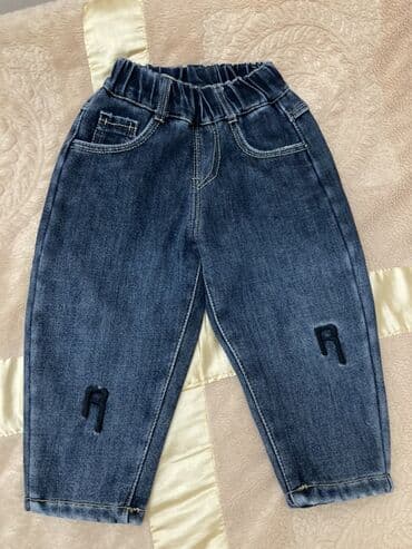 Rəng - Mavi, Cins şalvar, Uniseks, 2 - 3 yaş