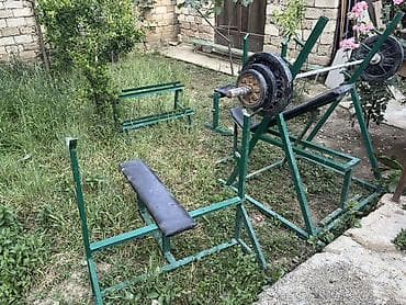 gym: Ev üçün dəmir trenajor dəsti - Material: qalın metal profillərdən — 2