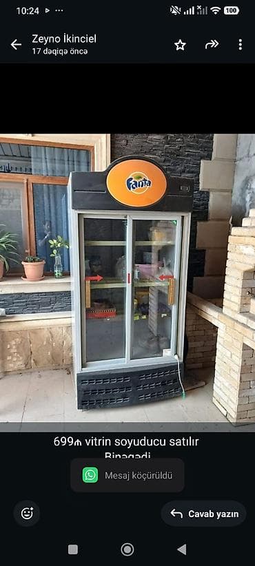 699₼ vitrin soyuducu satılır 
Binəqədi
1187 zeyno♥️ — 1