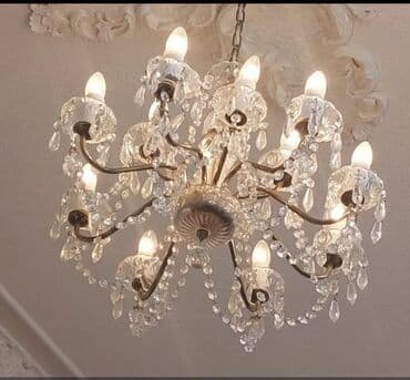 rəngli işıqlar: Çılçıraq, 10 və daha çox lampa, Xrustal — 1