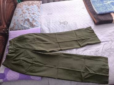 женские брюки кюлоты: Şalvar, XS, rəng - Yaşıl — 3