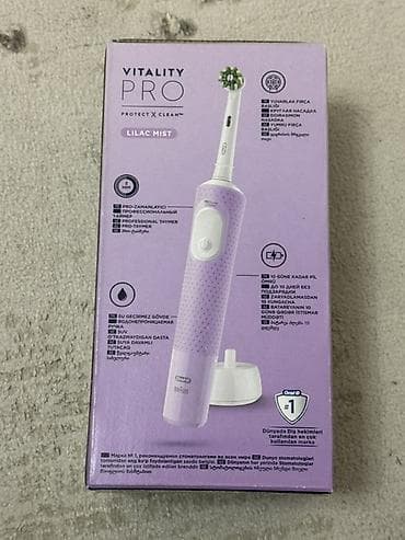 Paltaryuyan maşınlar: Oral-B Vitality Pro Protect X Clean elektrik diş fırçası – Lilac Mist — 2