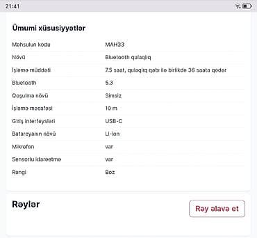 honor: Yeni Simsiz (Bluetooth) Qulaqcıqlar, Honor, rəng - Boz — 3