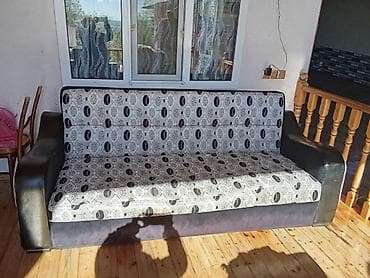 divan ayaqları: İşlənmiş, Di̇van-kravat, 2 kreslo, Bazalı, Açılan — 1