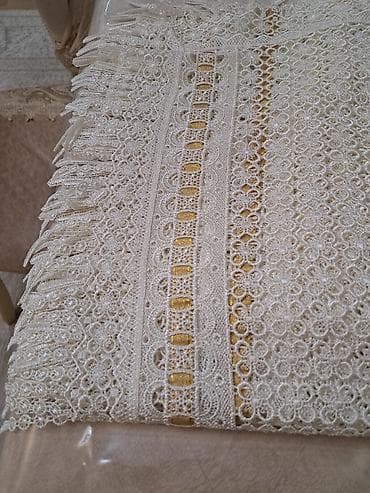 zərlər: Masa və ya üçün dekorativ örtük 260 sm,teze kimi,cox az istifade — 1