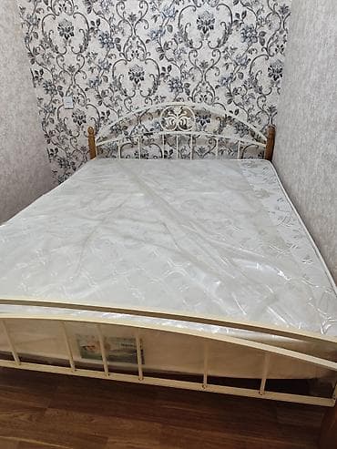 1 kub taxta: İkinəfərlik çarpayı, Bazasız, Matras ilə — 2