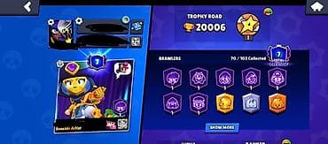 Brawl Stars hesabı - Trophy Road: 20006 kubok - Prestige: 7 Total — 1