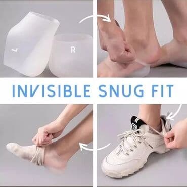 daban catlari ucun krem: Dabanliq Boy uzadan uca gosteren silkon dabanliq corab kimi geylir — 2