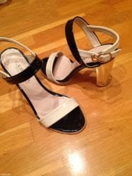 женские босоножки на танкетке: Ölçü: 37, rəng - Ağ, İşlənmiş — 2